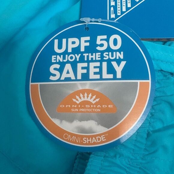 NWT Columbia UPF 50 Omni-Shade Swim Trunks, Light Blue/Teal, Size XXL - Picture 6 of 6